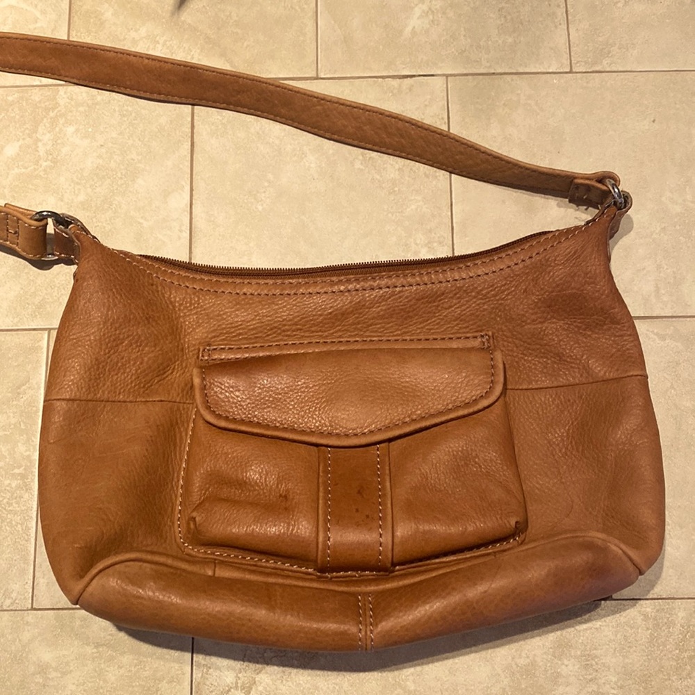 Fossil Brown Leather Shoulder Bag